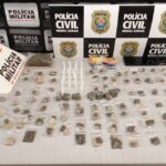 Durante operação conjunta em Santa Bárbara, policiais apreendem grande quantidade de drogas