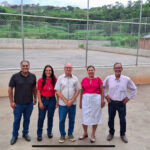 Laércio e Dorinha visitam obra da construção da quadra do Boa Vista