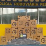 PRF apreende 9.500 maços de cigarros contrabandeados na BR-262, em Rio Casca