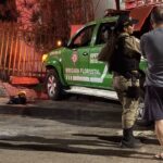 Viatura da Brigada Florestal Voluntária colide com muro após pane mecânica em João Monlevade