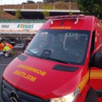 Motociclista fica ferido após colisão com caminhão na BR-381, em João Monlevade